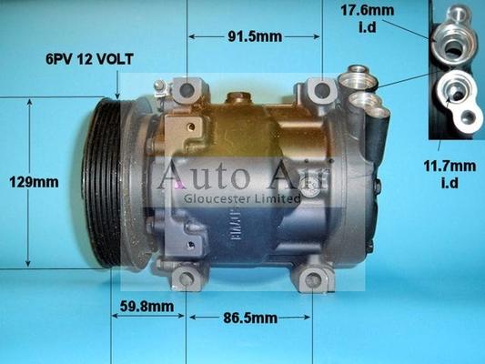 Auto Air Gloucester 14-1204R - Компрессор кондиционера autospares.lv