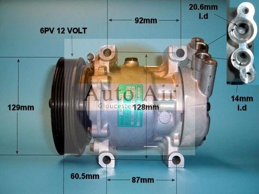 Auto Air Gloucester 14-1205 - Компрессор кондиционера autospares.lv