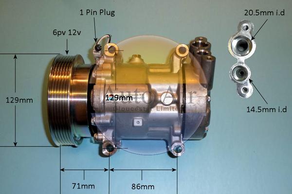 Auto Air Gloucester 14-1202P - Компрессор кондиционера autospares.lv