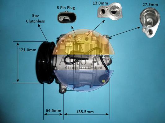 Auto Air Gloucester 14-1285P - Компрессор кондиционера autospares.lv