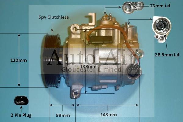 Auto Air Gloucester 14-1286 - Компрессор кондиционера autospares.lv