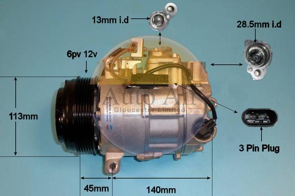 Auto Air Gloucester 14-1280P - Компрессор кондиционера autospares.lv