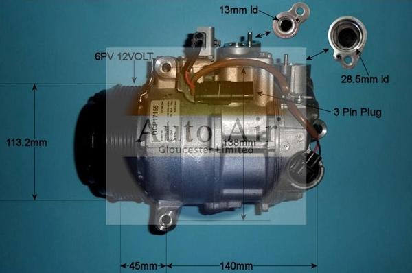 Auto Air Gloucester 14-1280 - Компрессор кондиционера autospares.lv