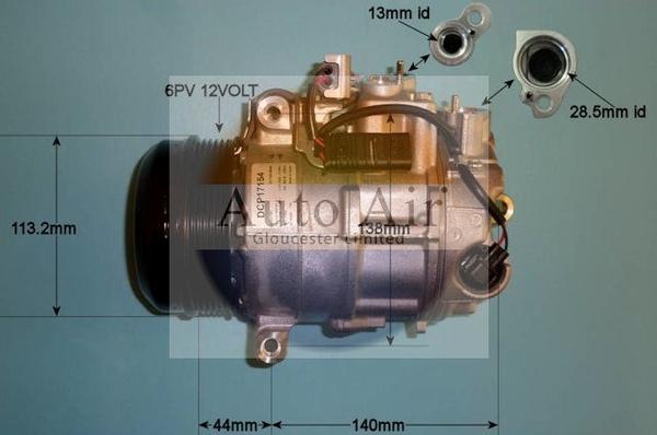 Auto Air Gloucester 14-1281 - Компрессор кондиционера autospares.lv