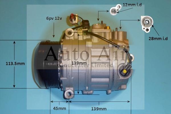 Auto Air Gloucester 14-1282P - Компрессор кондиционера autospares.lv