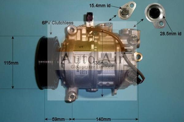 Auto Air Gloucester 14-1276 - Компрессор кондиционера autospares.lv