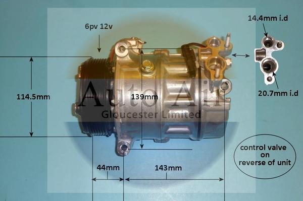 Auto Air Gloucester 14-1769P - Компрессор кондиционера autospares.lv