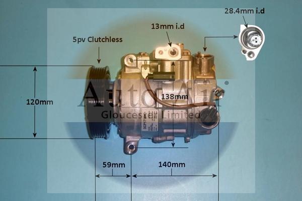 Auto Air Gloucester 141764 - Компрессор кондиционера autospares.lv