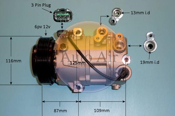 Auto Air Gloucester 14-1768P - Компрессор кондиционера autospares.lv