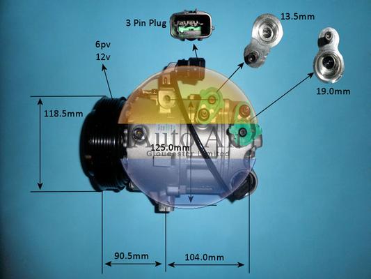 Auto Air Gloucester 141768 - Компрессор кондиционера autospares.lv