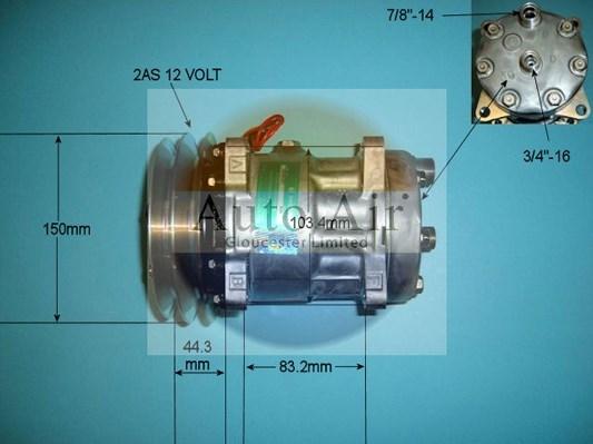 Auto Air Gloucester 14-8091 - Компрессор кондиционера autospares.lv