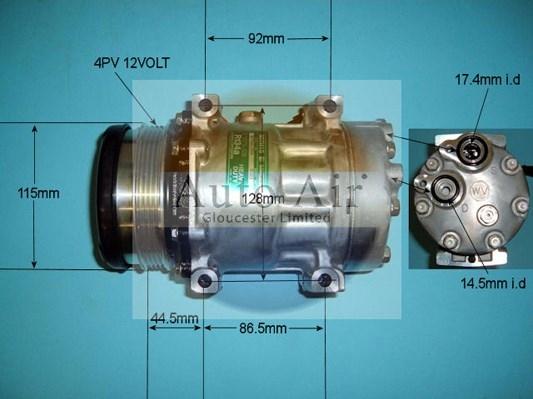 Auto Air Gloucester 14-8148 - Компрессор кондиционера autospares.lv