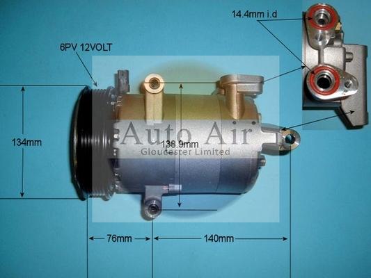 Auto Air Gloucester 14-8147 - Компрессор кондиционера autospares.lv