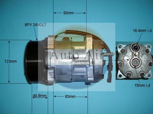 Auto Air Gloucester 14-8120 - Компрессор кондиционера autospares.lv