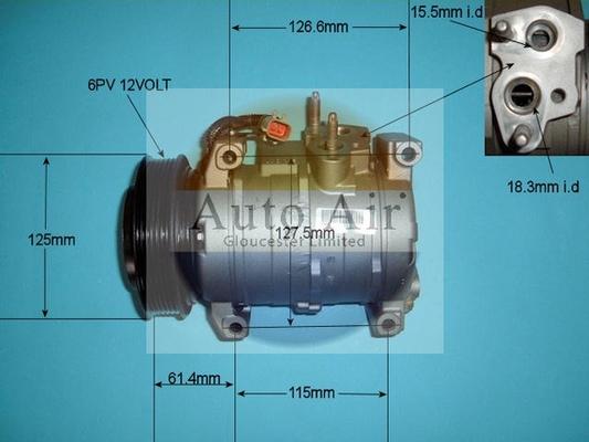 Auto Air Gloucester 14-3541R - Компрессор кондиционера autospares.lv