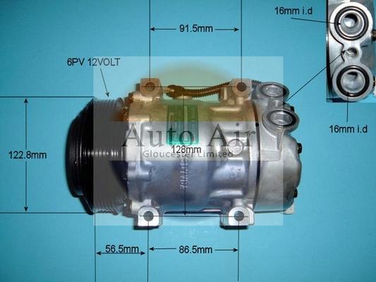 Auto Air Gloucester 14-3542 - Компрессор кондиционера autospares.lv