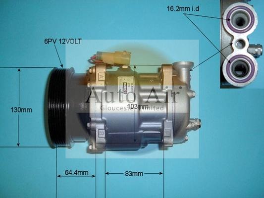 Auto Air Gloucester 14-3518R - Компрессор кондиционера autospares.lv