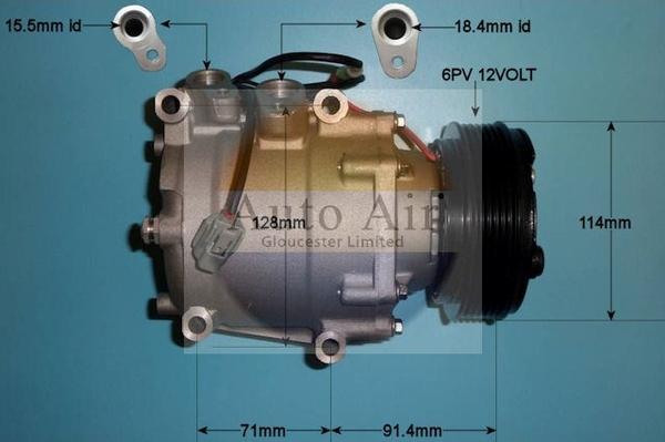 Auto Air Gloucester 14-3571P - Компрессор кондиционера autospares.lv