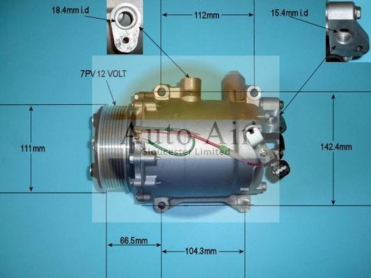 Auto Air Gloucester 14-3753P - Компрессор кондиционера autospares.lv