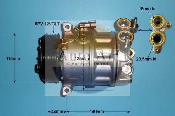 Auto Air Gloucester 14-2066 - Компрессор кондиционера autospares.lv