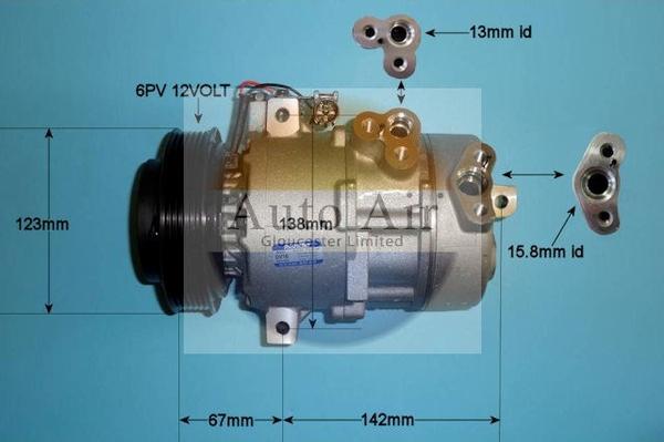 Auto Air Gloucester 14-2061 - Компрессор кондиционера autospares.lv