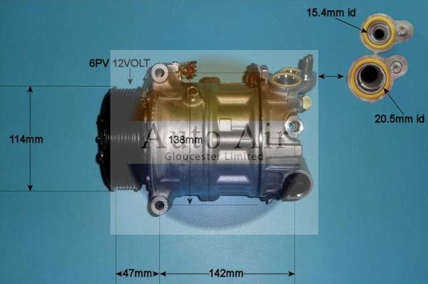 Auto Air Gloucester 14-2067 - Компрессор кондиционера autospares.lv