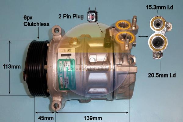 Auto Air Gloucester 14-2085 - Компрессор кондиционера autospares.lv