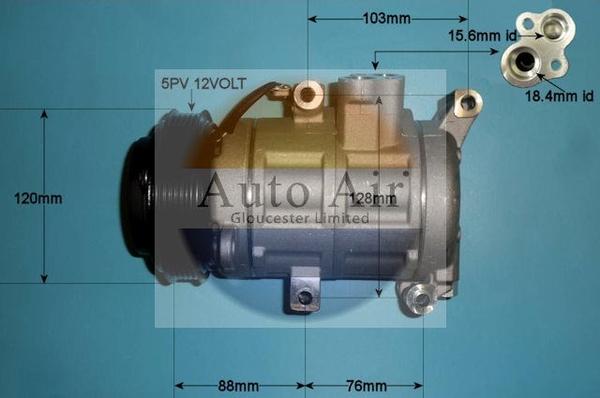 Auto Air Gloucester 14-2082P - Компрессор кондиционера autospares.lv