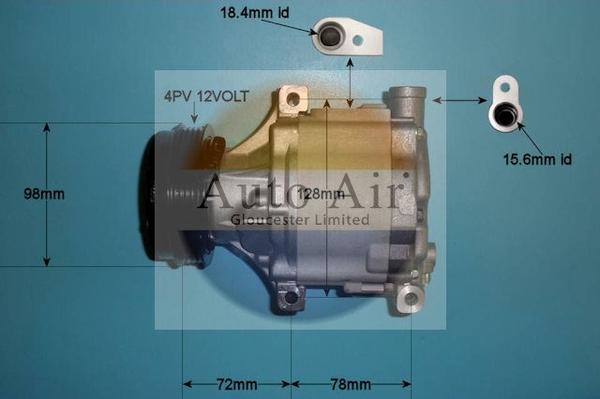 Auto Air Gloucester 14-2078 - Компрессор кондиционера autospares.lv