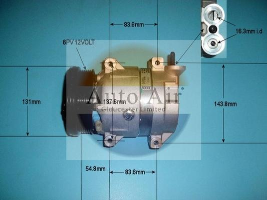 Auto Air Gloucester 14-2206 - Компрессор кондиционера autospares.lv