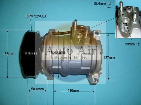 Auto Air Gloucester 14-2203P - Компрессор кондиционера autospares.lv