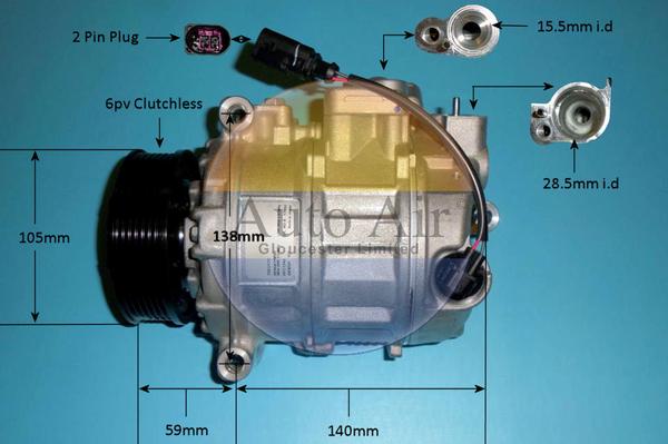 Auto Air Gloucester 14-7954 - Компрессор кондиционера autospares.lv