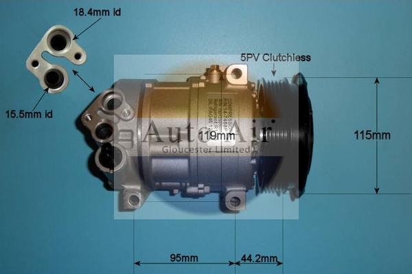 Auto Air Gloucester 14-7488P - Компрессор кондиционера autospares.lv