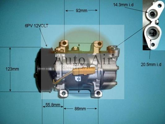 Auto Air Gloucester 14-7482R - Компрессор кондиционера autospares.lv