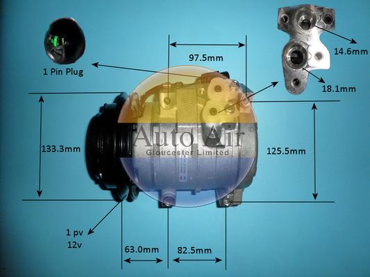 Auto Air Gloucester 14-7424P - Компрессор кондиционера autospares.lv