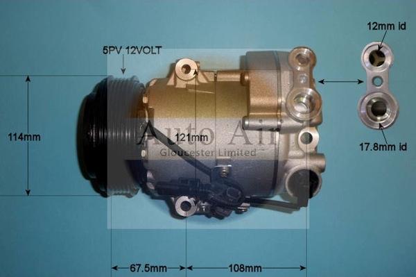 Auto Air Gloucester 14-7478P - Компрессор кондиционера autospares.lv