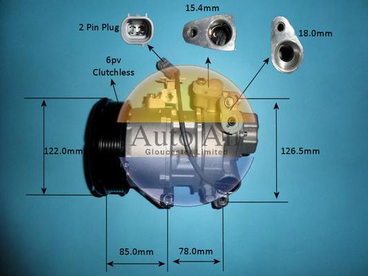 Auto Air Gloucester 14-7472P - Компрессор кондиционера autospares.lv