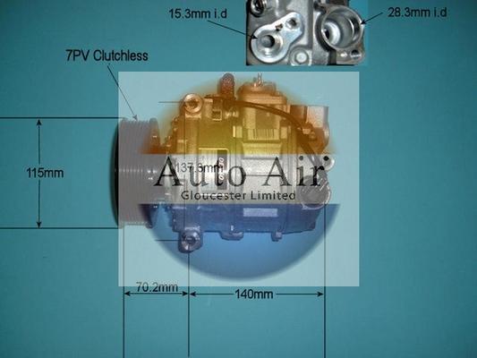 Auto Air Gloucester 14-7005 - Компрессор кондиционера autospares.lv