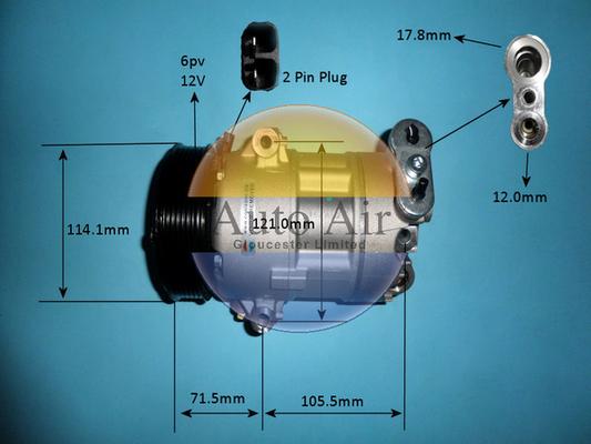 Auto Air Gloucester 14-7134P - Компрессор кондиционера autospares.lv