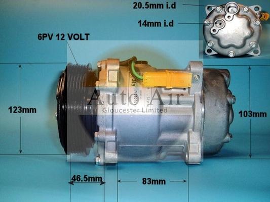 Auto Air Gloucester 14-7808P - Компрессор кондиционера autospares.lv