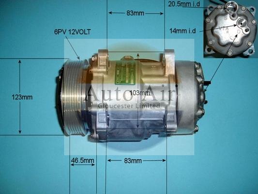 Auto Air Gloucester 14-7808 - Компрессор кондиционера autospares.lv