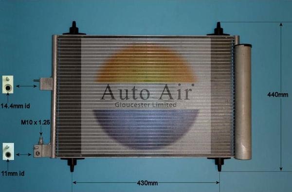 Auto Air Gloucester 16-9748 - Конденсатор кондиционера autospares.lv