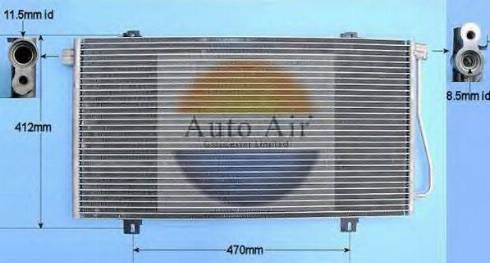 Auto Air Gloucester 16-1089A - Конденсатор кондиционера autospares.lv