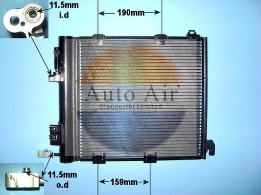 Auto Air Gloucester 16-1236 - Конденсатор кондиционера autospares.lv