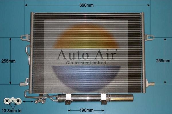 Auto Air Gloucester 16-8895A - Конденсатор кондиционера autospares.lv