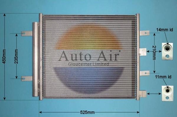 Auto Air Gloucester 16-2037 - Конденсатор кондиционера autospares.lv