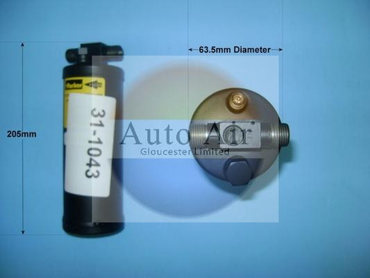 Auto Air Gloucester 31-1043 - Осушитель, кондиционер autospares.lv