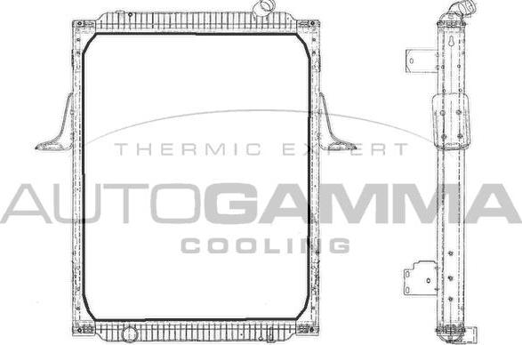 Autogamma 404546 - Радиатор, охлаждение двигателя autospares.lv