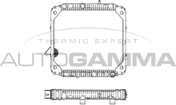 Autogamma 404036 - Радиатор, охлаждение двигателя autospares.lv