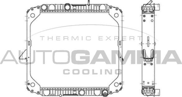 Autogamma 404120 - Радиатор, охлаждение двигателя autospares.lv